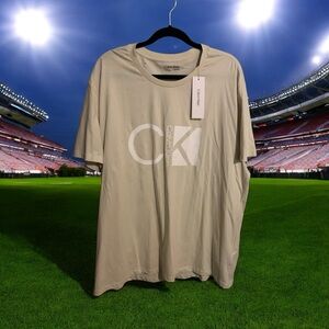 NWT Calvin Klein Men's Light tan/cream Short Sleeve T-shirt